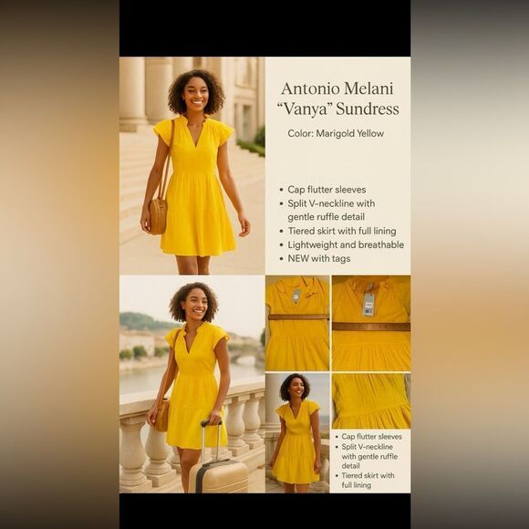 🌞 Antonio Melani “Vanya” Sundress NWT - Picture 11 of 11